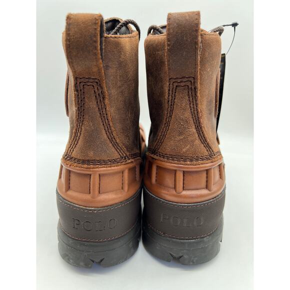 Polo Ralph Lauren Oslo High Waterproof Leather Suede Boots Men's Size 10.5D - Picture 7 of 11